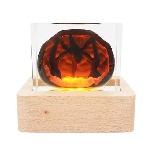 Resin Monster Night Light – 16 Colors Led Night Light with Remote & Touch Control, 3D Resin Halloween Creature Mood Lamp for Bedroom, Party & Bath Time, Dimmable Mood Light