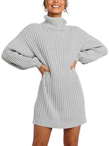 Sweater Dress Turtleneck Long 