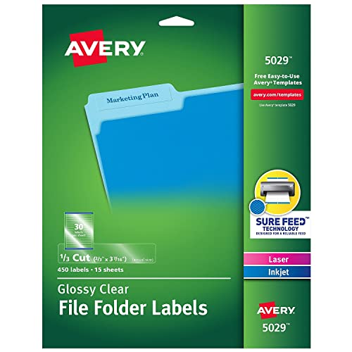 Classeur permanent Avery AVE5029 transparent rigide pour classements durables
