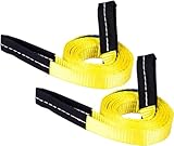 2 Pack Lifting Slings Straps 8 Foot by 1 inch 1333 lbs Capacity Heavy Duty Lifting Stitching Web Flat Eye to Eye Loop Ends for Rock Tree Saver Lifting Furniture Appliances Machine