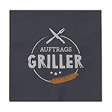Grafik Werkstatt Servietten mit Spruch groß | 20 Stück | 16,5 x 16,5 cm | bunt | Auftragsgriller