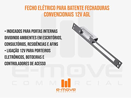 Fecho Elétrico 12V para Batente - AGL