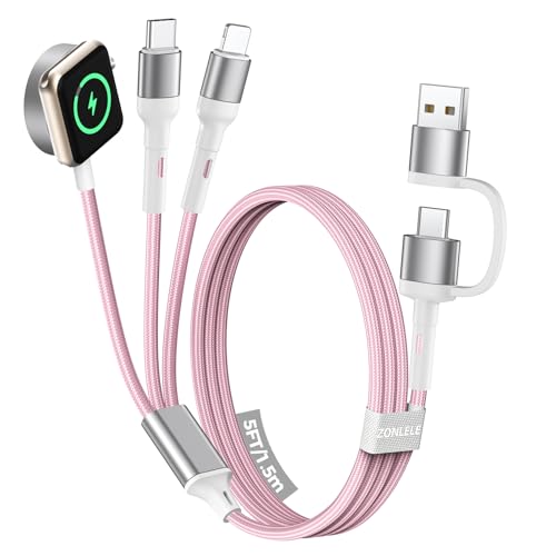 Image of Pink 5ft Multi Charging Cable