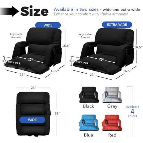 Wide Stadium Seats With Back Support, Exclusive