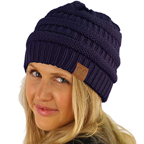 Image of Hatsandscarf CC Exclusives Solid Color Beanie Tail Hat for Adult (MB-20A)