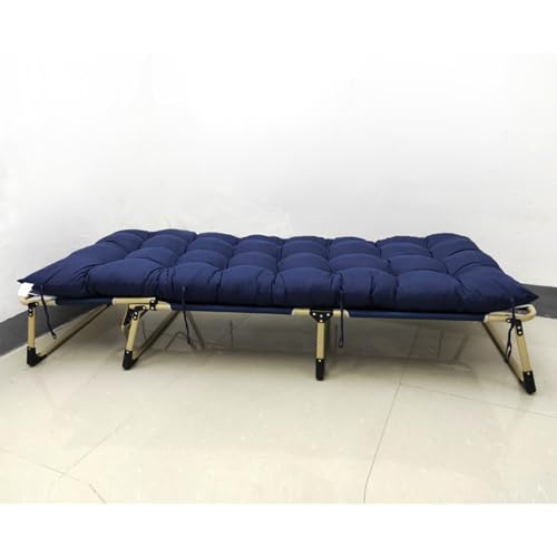 Genérico Grueso Chaise Lounge Cojín de la Silla con los Lazos, Super Suave cojín del Asiento para la Cocina Patio Muebles Jardín Casa(48x175cm(19x69inch), Blue)