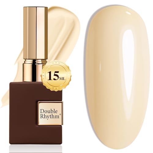 Double Rhythm 15ML Gel Nail Polish Milky Yellow Beige Color Gel Polish Soak Off UV LED Manicure Art Salon DIY at Home (A1034-Milky White)