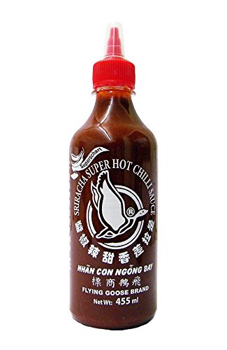 FLYING GOOSE Sriracha sehr scharfe Chilisauce - sehr scharf, rote Kappe, Würzsauce aus Thailand, 2er Pack (2 x 455 ml) FLYING GOOSE Sriracha sehr scharfe Chilisauce - sehr scharf, rote Kappe, Würzsauce aus Thailand, 2er Pack (2 x 455 ml)