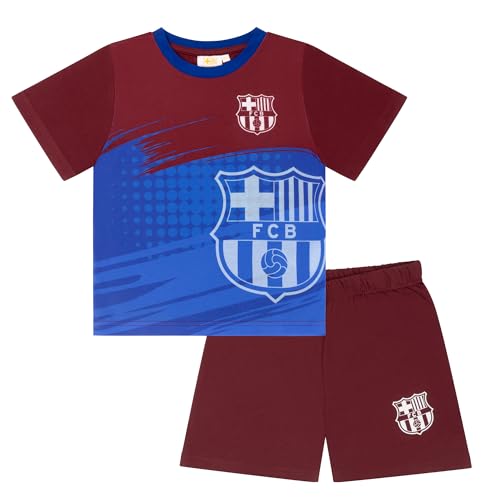 Barcelona FC Pijama de Manga Corta para Niños - 9-10 Años: 140cm