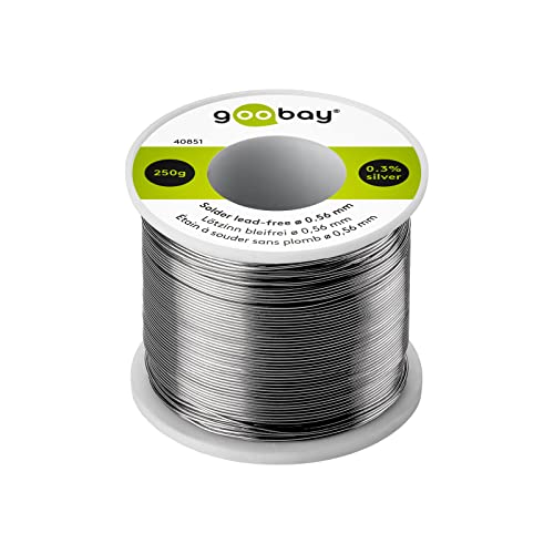 Goobay 40851 - Estaño para soldar sin plomo; ø 0,56 mm, 250 g de soldadura de marca...