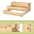 Giantex 3 Tier Raised Garden Bed Outdoor Vegetable and Flowers Planter Kit Elevated Raised Garden Bed Wood Planter No-Bolt Assembly, 49’’x49’’x22 (LxWxH)