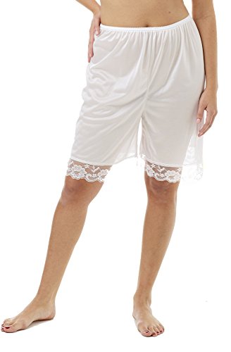 Image of Underworks USA Pettipants Nylon Culotte Slip Bloomers Split Skirt 9-inch Inseam - 8481