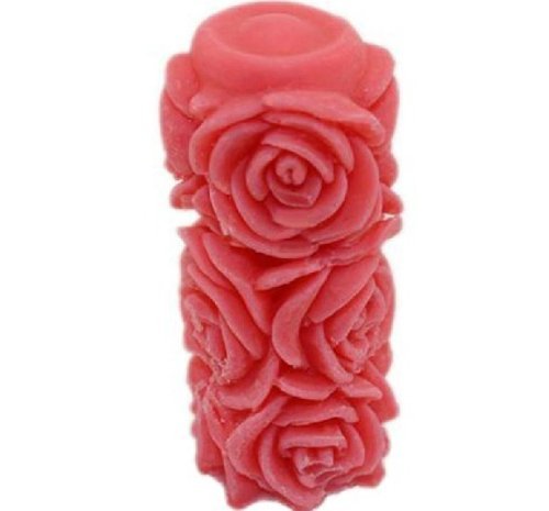 Allforhome(TM) Silicone Mini Stereo Roses Cylindrical Candle Moulds Soap Cake Decorating Mold