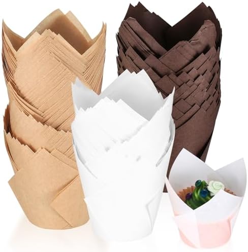 200 stuks tulp muffinvormpjes muffins papieren vormen (C 200 stuks tulp muffinvormpjes muffins papieren vormen (C