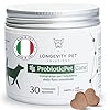 ProbioticPet Cane 30 Compresse per Prurito, Dermatite, Digestione | Probiotici per Cani FOS e MOS | Integratori per cani | Supporto per Diarrea Cane e Gatto | Made in Italy Longevity Pet