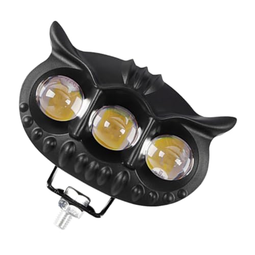 Cabilock Luz LED para Motocicleta con Diseño Búho Foco Auxiliar Doble Color Alta Intensidad para Tractores y Scooters Luz de Conducción Adaptable y Pod