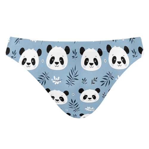 Panda Cute Animal Mens Swimwear Swim Briefs Bikini Swimsuit for Summer Beach L B0403388