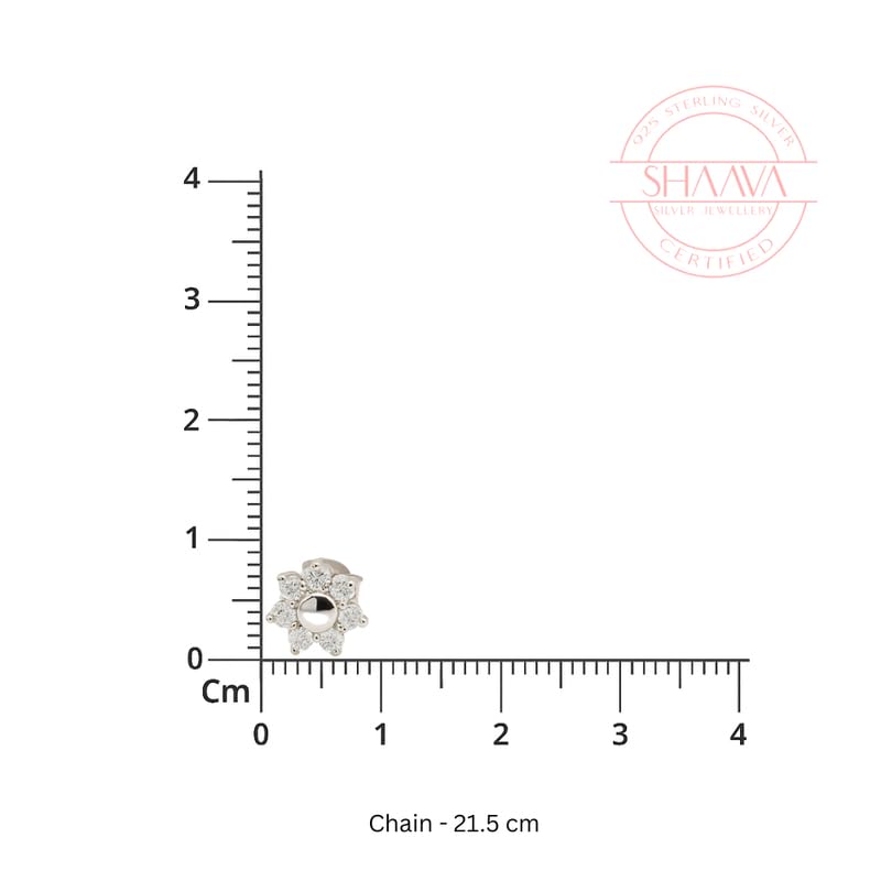 Image of Pure Silver Stud Earrings | Rhodium Plated | 6 Months Warranty