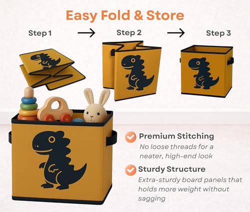 Image of Sopent Toy Organiser for Kids Room - Foldable Fabric Toy Storage Box, Baby Toy Box, Kids Organizer & Toy Storage Basket (10.6 Inch)