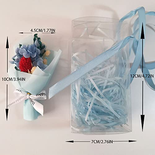 Mini buquê de flores secas para decoração de casa, presente de casamento, adereços de Natal (vermelh