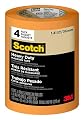 Scotch Heavy Duty Painter's Tape, 4 Rolls, 1.41 in x 60.1 yd, For Use On Vinyl, Carpet, Metal, & Plastic, Indoor & Outdoor Masking Tape, Bonds Aggressively, 3-Day Clean Removal (2020+-36AP4)