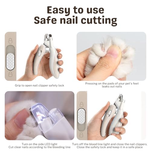 Image of Cat Nail Clippers, Whale Shape Precision Trimming Tool, Ergonomic Non-Slip Handle, Safety Guard, Compact & Easy to Clean (Coffee)