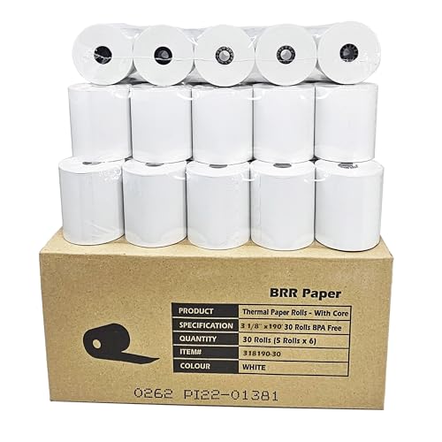 Rollos de papel térmico 3 1/8 para impresoras Clover y Square