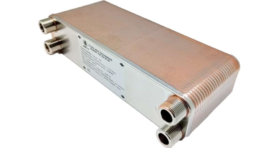 Nordic Tec Ba-23-50 - Scambiatore di calore in acciaio INOX, 50 piastre da 210 kW, 3/4"