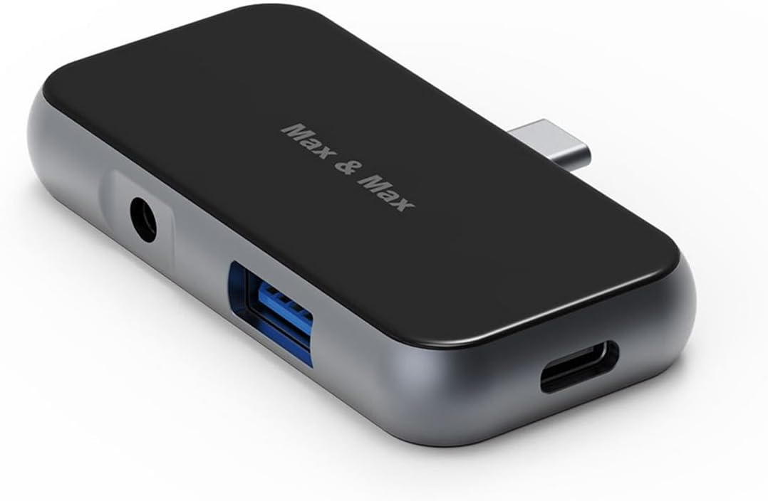 4 in 1 USB Type-C Hub with HDMI 4k supported RJ45 1000 Mbps USB 3.0 transfer up to 10 Gbps rate, can connect UM disk, Hard drive, Mouse, Keyboard, Phone, Mac, and OS – Black