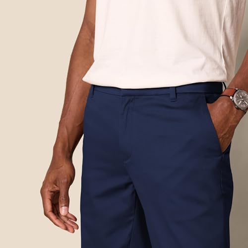 Image of Amazon Essentials Men's Slim-Fit Wrinkle-Resistant Flat-Front Stretch Chino Pant