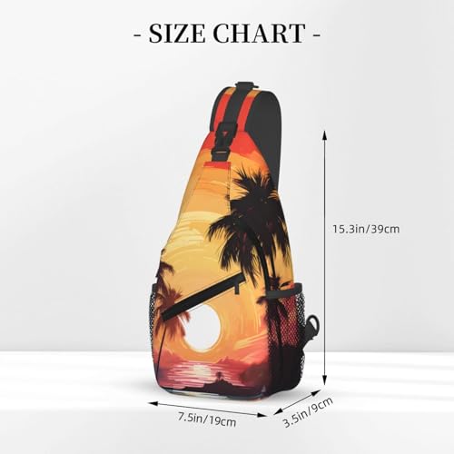Mochila tipo bandolera patrón Hawaiian Sunset unisex miniatura 3