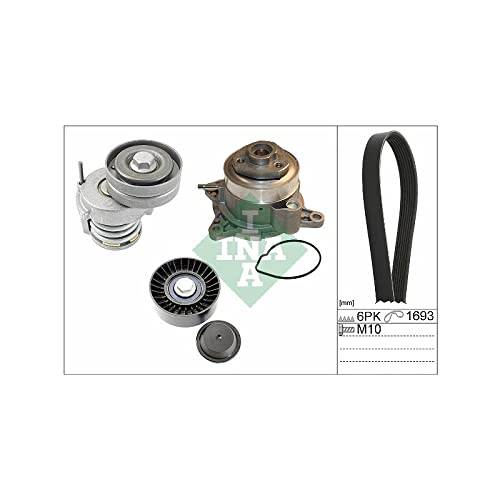 INA 529 0534 30 Pompa acqua + Kit cinghia Poly V con guarnizione Controllare corsa libera generatore ed ev. sostituire con comando a depressione con comando a depressione | Compatibile con: AUDI A1, A1 Sportback, A3, A3 Cabriolet, A3 Sportback, SEAT ALTEA
