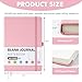 EOOUT Blank Journal Notebook for Women, A5 160 Pages Leather Hardcover Notebooks for Writing, Sketch, Drawing, 100gsm Paper, 5.7 X 8.3in (Pink)