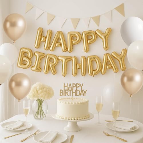Image of Champagne Gold and Ivory White Balloons Engagement Party Decorations- 34Pcs 12in Metallic Champagne Gold, White, Ivory, Clear Latex Baloons for Bridal Showers Wedding Birthday Party Supplies