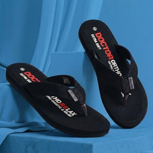 Image of DOCTOR EXTRA SOFT Thong Arch Support Ortho Slippers for Women|Orthopedic Diabetic & Stylish|Lightweight Comfortable & Casual|Pregnancy Anti-Skid Bedroom Daily Use House Flip-Flops Ladies & Girls D-15