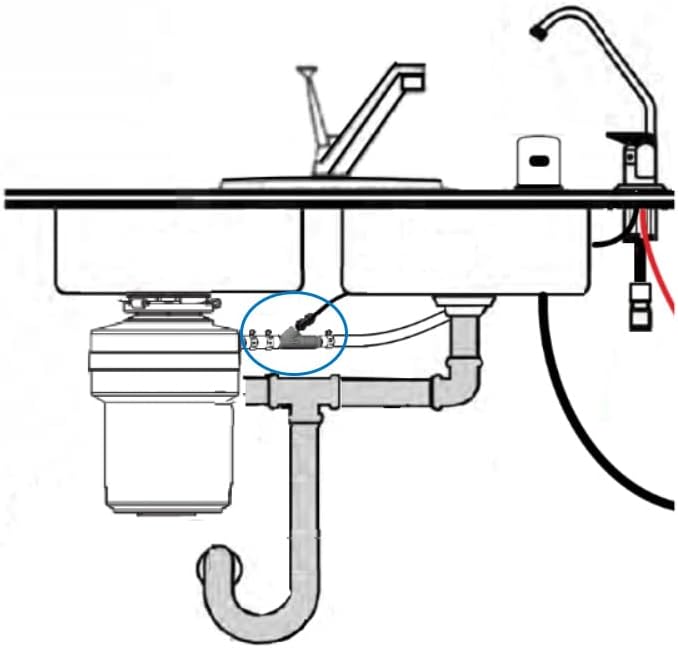 Universal Garbage Disposal Drain Line Adapter (DLA) For a Water Filter 3/8-inch Quick Connect Fitting up to 7/8-inch fitting for a Dishwasher (DA-DWRO-06, ET116-02,DLA-D-38JG,DLA-D-38QC,WP164020)