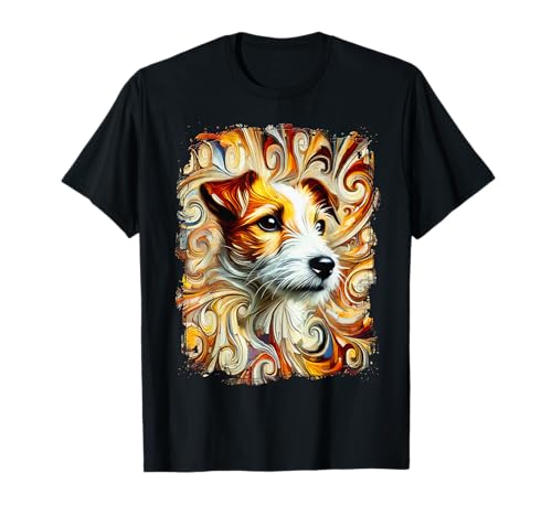 Cute Jack Russell Terrier Colourful Artwork T-Shirt