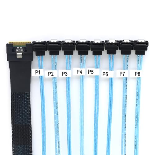 Cable PCI-E Slimline SAS SFF-8654 8i a 8X SATA 0.5m