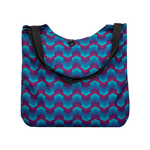 GO CRAZY Bolsa de la compra multifuncional grande | bolsa de playa de material resistente al agua | Bolso de mano para mujer grande | Bolso de mano para mujer | Bolso Tote Bag, Chevron., Einheitsgröße Cover