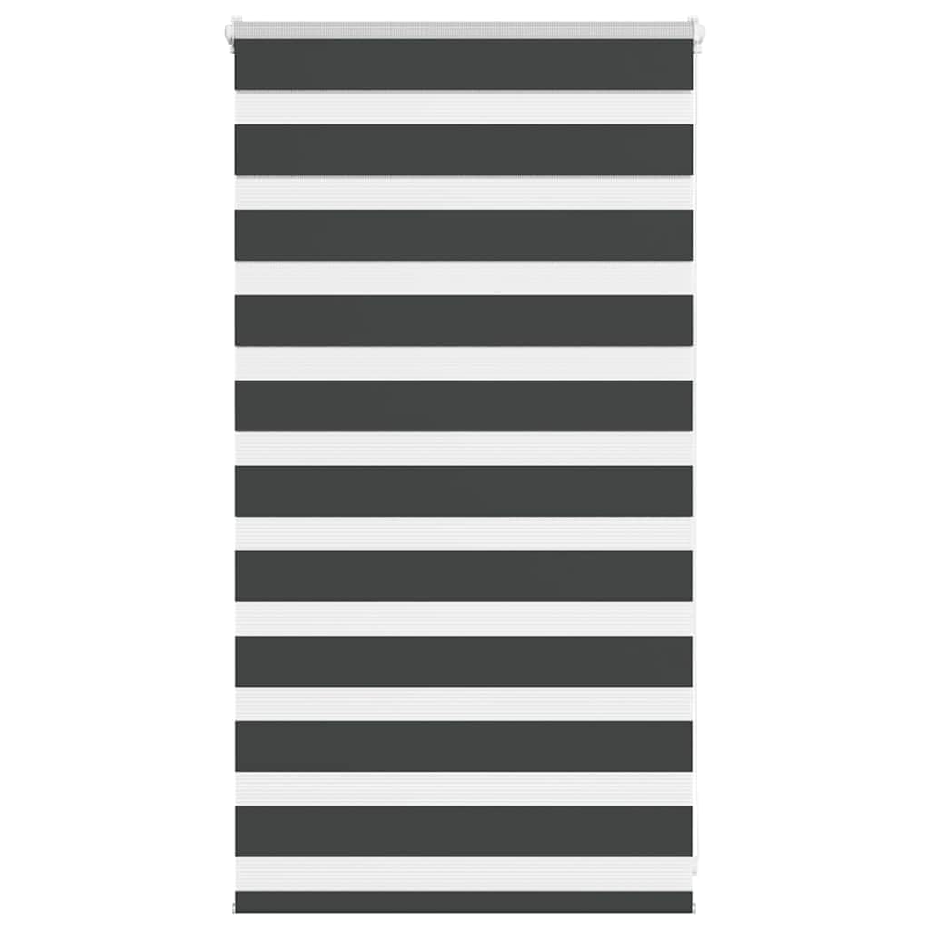 Vidaxl (Black, 70 X 100 Cm) Zebra Blind Dark Grey 60X230 Cm Fabric Width 55.9 Cm Polyester