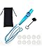 Tibemi楽器 アルミ合金 口笛 携帯便利 伴奏音楽玩具 楽器+膜*10個+防塵キャップ+収納袋 初心者 宴会演奏 教室練習 キャンプ 12*2.5cm-青色