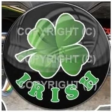 Tow Hitch Receiver Insert Cover Plug 2" X 2" Truck & SUV for Irish Clover ON Black Model-PYT-8888-3682