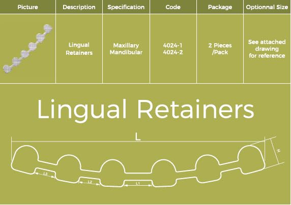 Miniatura 3 de Sdent 2 paquetes dentales de ortodoncia lingual retenedor 2 unidspaquete superior* 30