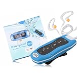 Waterproof MP3 Player for Swimming, IPX8 Waterproof MP3 Player Rechargeable Music Player with Waterproof Earphone for Swimming Diving Running (8GB)