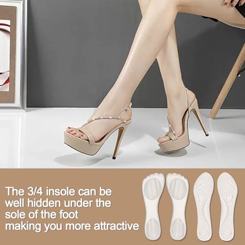 Plantillas de gel autoadhesivas para mujer 3/4 (4 pares) miniatura 6