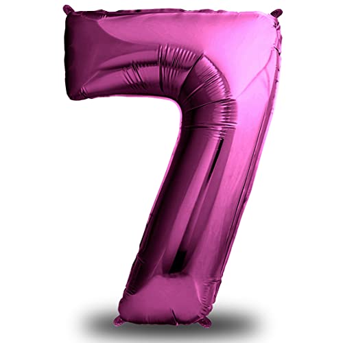 Envami 8719992741311 Birthday Decoration XXL Giant Foil Balloon in 40 Inches 101 cm Birthday Decoration Balloon Number Decoration for Birthday Flying with Helium (Number 7)