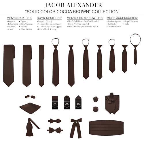Image of Jacob Alexander Men's Extra Long Solid Color Tie