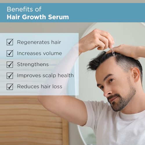 Image of The Man Company Hair Growth Serum for Man (30ml) with 3% Redensyl, 4% Anagain, 3% Biacapil | Stimulates Hair Growth | Prevents Hair Fall | Improves Hair Strength