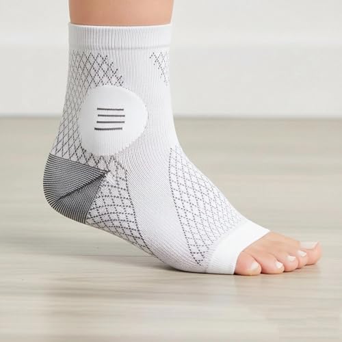Image of NeuroCare Foot Supports for Neuropathy -Compression Foot Sleeves for Nerve Pain Relief, Diabetic Neuropathy, Ankle Gout, and Plantar Fasciitis - Adjustable for Men and Women(2Pair)