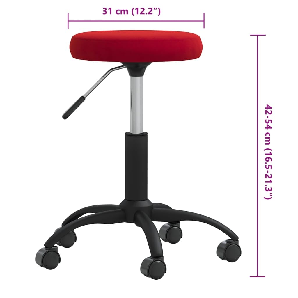 Generico Sgabello da Massaggio in Velluto Rosso Vino,Salute e Bellezza,Cura della Persona,Massaggi e Relax,Poltrone da Massaggio,Rosso,3.95 kg,3085744